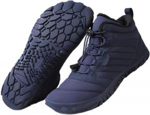 Зимние ботинки ZQW для женщин и мужчин, высокие с искусственным мехом, термоизоляцией, на шнуровке, противоскользящие, водонепроницаемые, для активного отдыха и походов, Blue