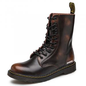 King Jinmai Кроссовки Crew Martin мужские светло-коричневые утепленные с флисовой подкладкой, цвет Light Brown-Thickened and Fleece-Lined