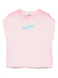 Футболка из джерси MSGM Kids, розовый