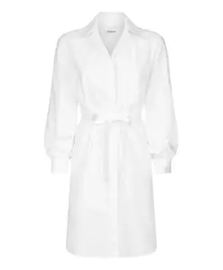 Белое платье-рубашка ambito ss25 Dondup, белый