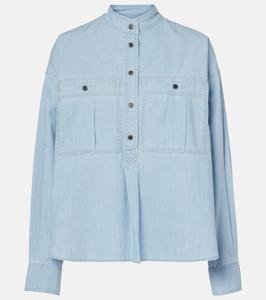 Топ из хлопка Vero Marant Etoile, светло-синий