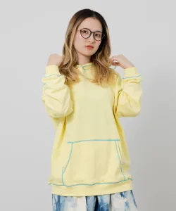 Худи с цветной строчкой (для взрослых) Chil2, цвет Light Yellow