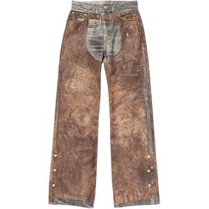 Джинсы с принтом Acne Studios, коричневый