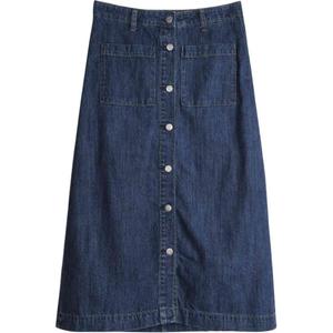 GAP Джинсовая длинная юбка женская синяя