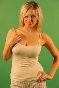 Майка женская Gas облегающая из вискозы, экрю