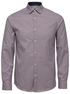 SELECTED Рубашка 'Mark' в облегающем крое, темно-красная