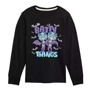 Мальчики 8-20 лет Доктор Сьюз "Кот в шляпе" Безумные штучки футболка с длинным рукавом и принтом Licensed Character, черный