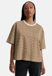 Укороченная футболка с принтом "бойфренд" Quiksilver, Bone Wht Horizons Qsw Horiz