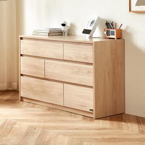 Quanu Комод с шкафом, откидным столом и функцией зонирования, 6 ящиков, цвет Walnut