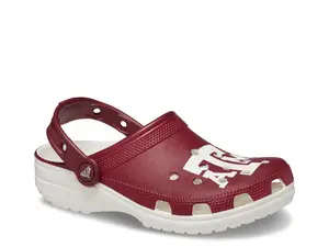 Сабо College Texas A&M Classic Clog Crocs, красный/белый