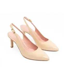 Элегантные кожаные туфли-лодочки в болонском стиле. Calpierre, бежевый