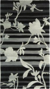 Ковер SAFAVIEH, 77 x 138 см, Rodeo Drive Collection - Black & Grey, ручной работы в стиле Mid-Century Modern Abstract из шерсти, идеально подходит для помещений с высокой проходимостью: прихожая, гостиная, спальня (RD886A)