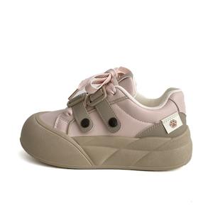 Низкие женские кроссовки City camel, Pink Khaki