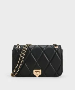 Стеганая сумка через плечо Arwen Charles & Keith, цвет Black