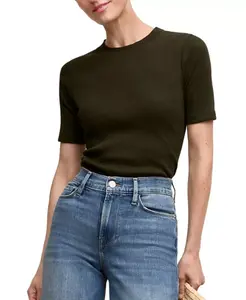 Плюшевый топ из пима Blanche с пуговицами на спине M.M.Lafleur, зеленый