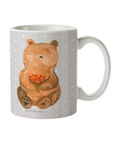 Детская кружка Медведь, благодарный без слов в пастельных тонах серого цвета Mr. & Mrs. Panda