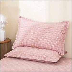DUYHBAWRS Наволочка из хлопка Северная Европа клетчатая, технология против складок