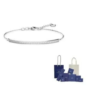 Браслет Rhodium Plated Bracelets Women's Swarovski, серебро