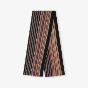 Шарф Paul Smith Signature Stripe, черный