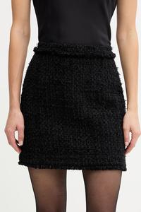 Юбка из смесовой шерсти Boss, черный