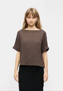 Базовая футболка vmluna с вырезом-лодочкой Vero Moda, Chocolate Brown