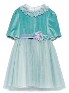 Платье с поясом Colorichiari, зеленый