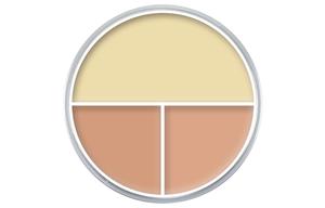 Палитра консилеров Tricolor Natural And Flawless для всех типов кожи, 40 г Kryolan, h