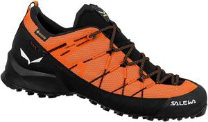 Мужская обувь Salewa Wildfire 2 GTX - водонепроницаемые трекинговые ботинки Gore-Tex для походов и треккинга, черный/оранжевый
