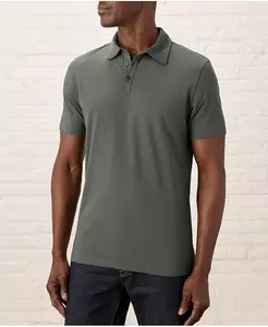 Мужская поло из органического хлопка Luxe Stretch Jersey Slim Pact, серый