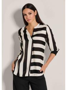 MADELEINE Туника-блузка с рукавами 3/4, черного/бежевого цвета