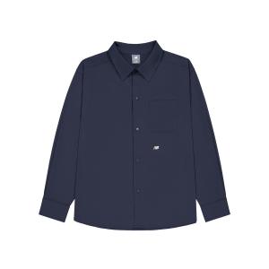 Рубашка мужская темно-синяя New Balance, темно-синий