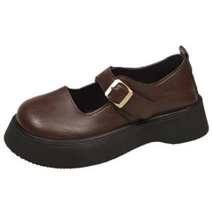 NX DOUGHNUT Туфли Мэри Джейн на платформе для женщин тёмно-коричневые, цвет Dark Brown