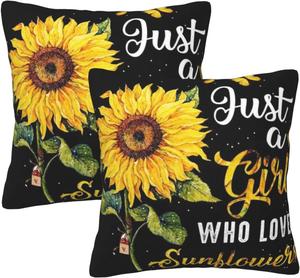 BURLOE Чехлы для декоративных подушек Sunflower Plush White