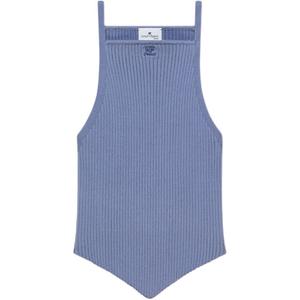 Облегающий рифленый топ Courrèges COURREGES, синий