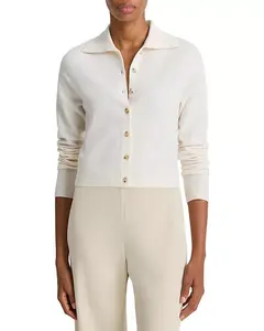 Кардиган-Поло на пуговицах спереди Vince, белый