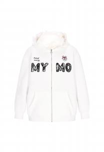 MYMO Худи на молнии в цвете Off White