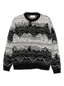 Узоровый свитер Laneus, черный
