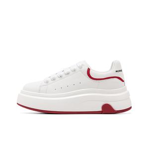 Обувь для скейтбординга, платформа, увеличивающая рост, утягивающая, с низким верхом, женская ST&SAT, Beige Red