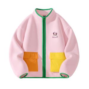 Детские флисовые куртки Disney, Solid Color Pink