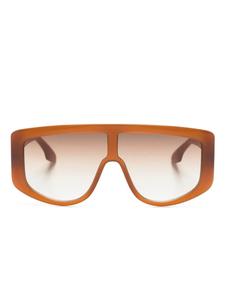 Victoria Beckham солнцезащитные очки-пилоты Visor, коричневый