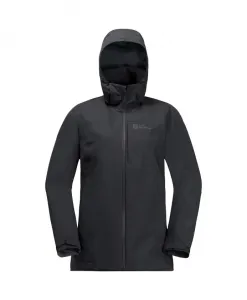 Черная женская куртка для активного отдыха Jack Wolfskin, черный
