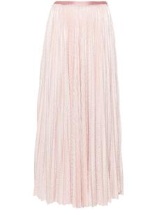 Forte Forte плиссированная юбка миди в ломаную клетку, розовый