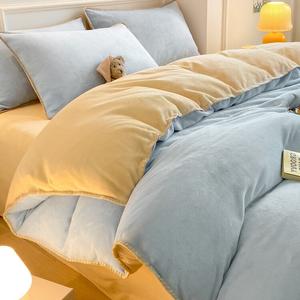 Disney Пододеяльник 200х230 см из толстого флиса, двусторонний, цвет небесно-голубой и светло-желтый