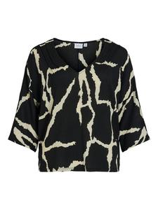 Блузка Vila, цвет schwarz/beige