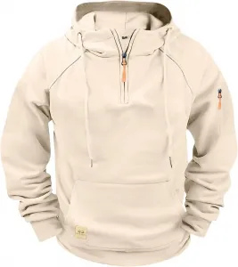 Толстовка тактическая с капюшоном, мужская, на молнии, с карманами