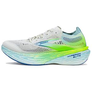 Brooks Кроссовки Hyperion Elite с низким верхом, устойчивые к истиранию, дышащие, с отскоком, для марафона, унисекс, белые, зеленые