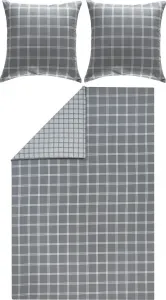 Двустороннее постельное белье серое 1x 200x200 см + 2x 80x80 см Erwin Müller