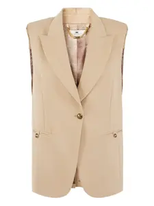 Жилет с декорированными пуговицами Elisabetta Franchi, нейтральный