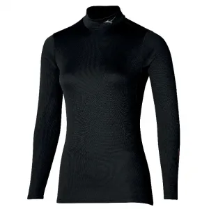 Базовый слой Mizuno Mid Weight High Neck long sleeve, черный