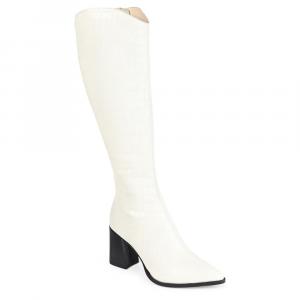 Laila широкие сапоги до колена Journee Signature, белый